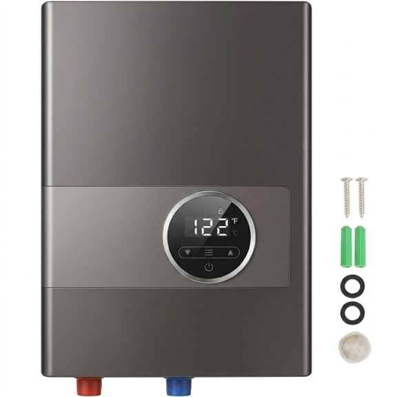 8kW Tankless Electric Water Heater, On-Demand Instant Hot Water Boiler with Digital Temperature Display, ETL Listed