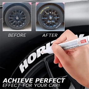 8ml Permanent Tire Paint Marker, Not Fade, Weather Resistant, for Tire Lettering , White Rubber Pen for Car, Truck & Motorcycle DIY Customization, Professional Auto Detailing Supply