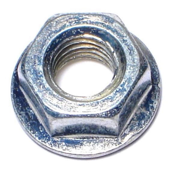 8mm-1.25 Zinc Plated Class 8 Steel Coarse Thread Flange Nuts (10 pcs.)