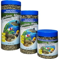 8mm - 1/3" Sinking Wafers of Spirulina, Algae for Plecos, Catfish, Shrimp, Snails & All Tropical Fish. Wafer & Pellet Mix Included 3.85oz Canister