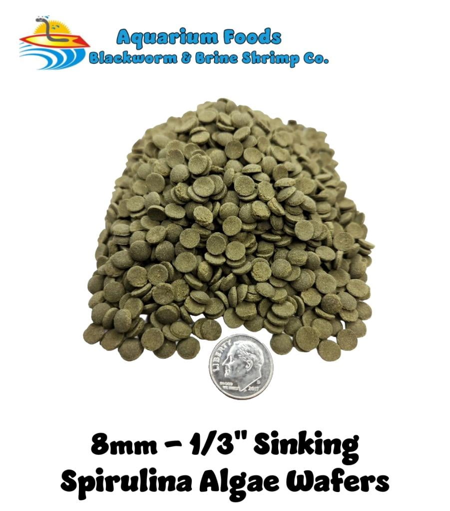 8mm-1/3" Spirulina Algae Sinking Wafers, Tropical Fish Food...10-lb