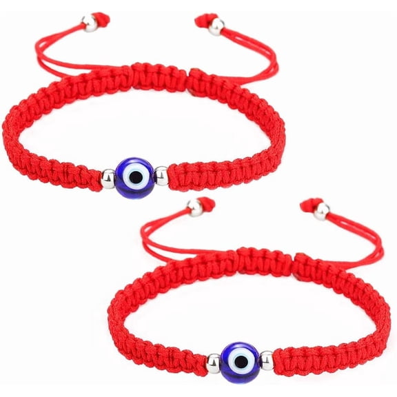 8mm 10mm Black Red String Evil Eye Bracelet Mal De Ojo Kabbalah Amulet Nazar for Family Couple Bestfriend Women Men Girls Boys