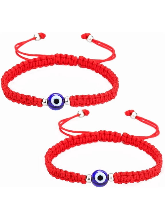 8mm 10mm Black Red String Evil Eye Bracelet Mal De Ojo Kabbalah Amulet Nazar for Family Couple Bestfriend Women Men Girls Boys
