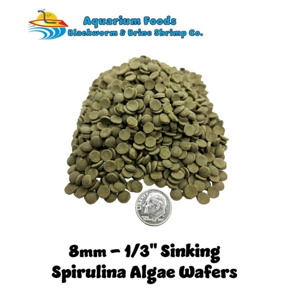 8mm, 12mm & 16mm Sinking Spirulina Algae Wafers Tropical Fish Food - Mixed Sizes...4oz