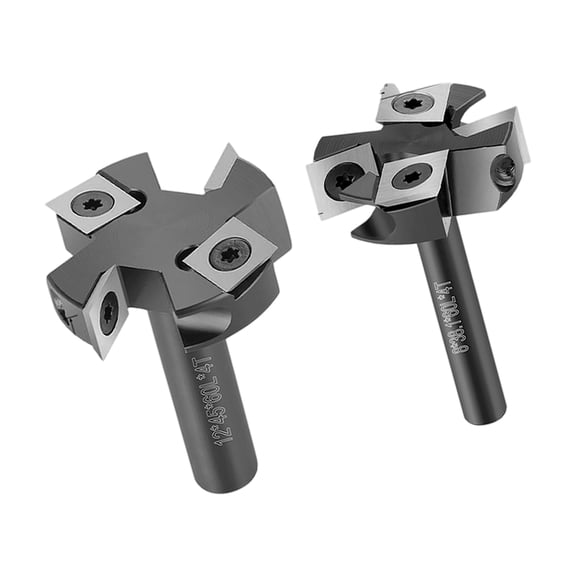 8mm 12mm Planer Cutter Spoilboard Surfacing Router Bit Metal Instert Milling Cutter Bit Chip Removal