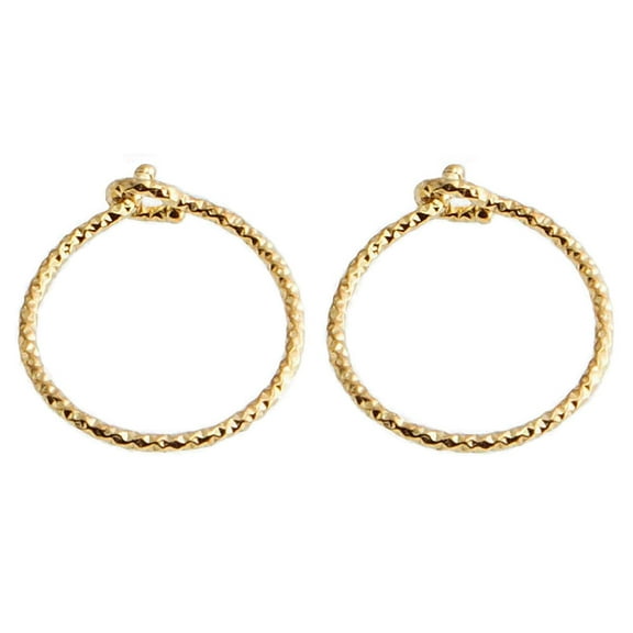 8mm 14K Gold Filled Huggie Hoop Snap Earrings Tiny Hypoallergenic (8mm | 20 GA, 14K Gold Filled | Sparkle Wire)
