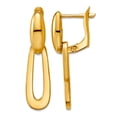 8mm 14k Solid Yellow Gold Polished Fancy Long Drop Dangle Earrings ...