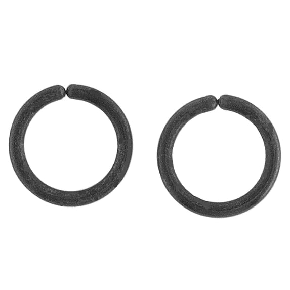 8mm 19 GA Blackened Brown Pure Silver Handmade Septum Huggie Piercing Cartilage Nose Tragus Endless Hoops