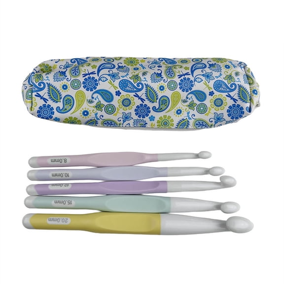 8mm-20mm Ergonomic Crochet Needle Soft Handle Crochet Hook for Beginner