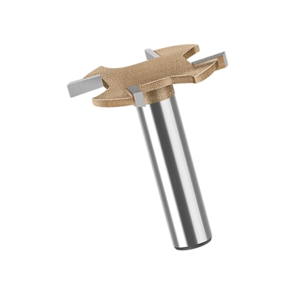 8mm 4-Flute T Slot Router Bit Carbide-Tipped Cutter for Wood Carving & Joinery Work