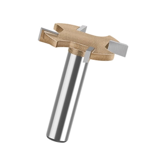 8mm 4-Flute T Slot Router Bit Carbide-Tipped Cutter for Wood Carving & Joinery Work