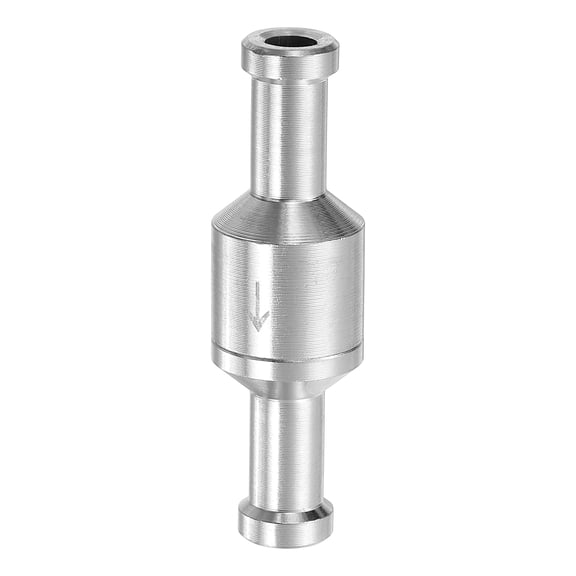 8mm (5/16") Fuel Check Valve, Non-Return One Way Hose Check Valve, Silver