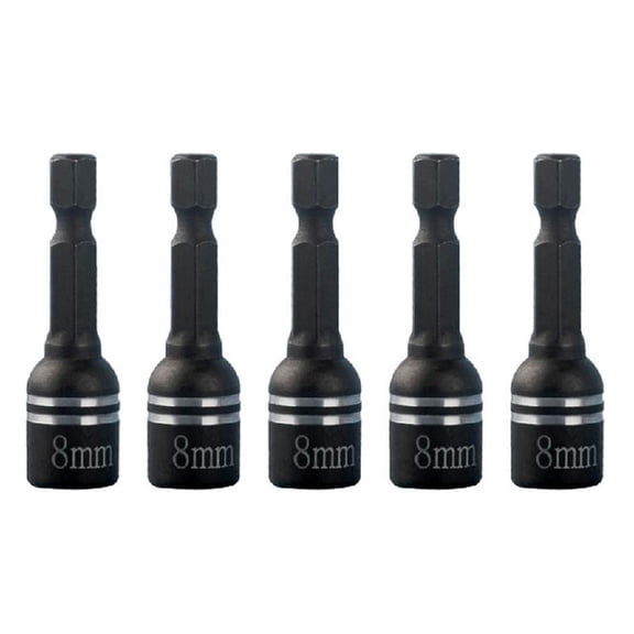 8mm 5/16" Hexagonal Shank Power Nut Driver Set Impacts Socket Adapters Bit Extension
