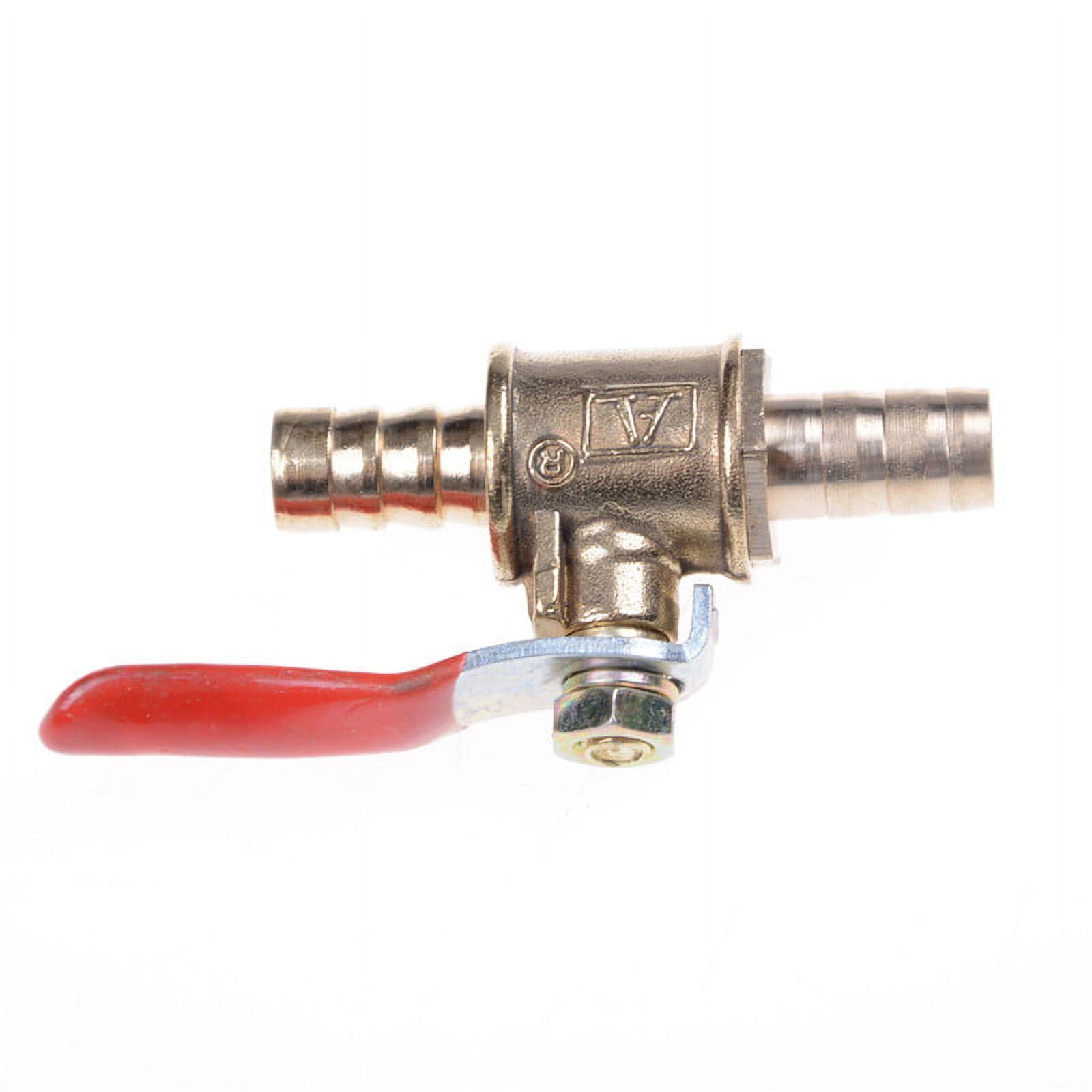 (8mm) 5/16" Hose Barb Inline Brass Water/Air Gas Fuel Line Shut-off Ball Valve
