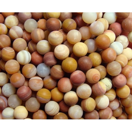 8mm African Petrified Wood Agate Matte Round Beads ForJewelry Making