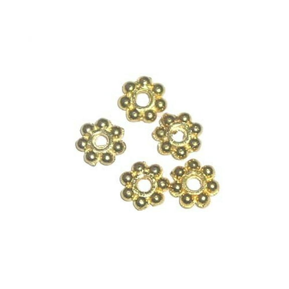 8mm Approx.100 Pieces Gold-Plated Daisy Beads ForJewelry Making