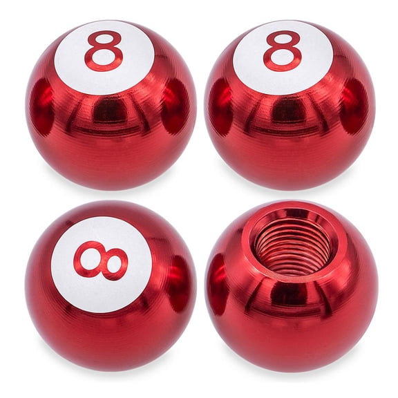 8mm Ball Aluminum Alloy Valve Caps - Universal Dustproof Covers, Corrosion/Rust/Wear-Resistant, Tool-Free Installation, Personalized Styling for Cars/Trucks/SUVs/Motorcycles/Road/Mountain Bikes