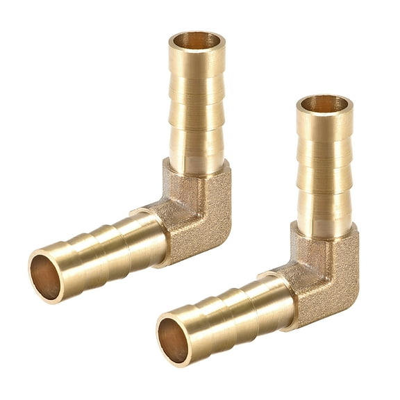 8mm Barb Brass Hose Fitting 90 Degree Elbow Pipe Connector Coupler Tubing Adapter 2 pcs
