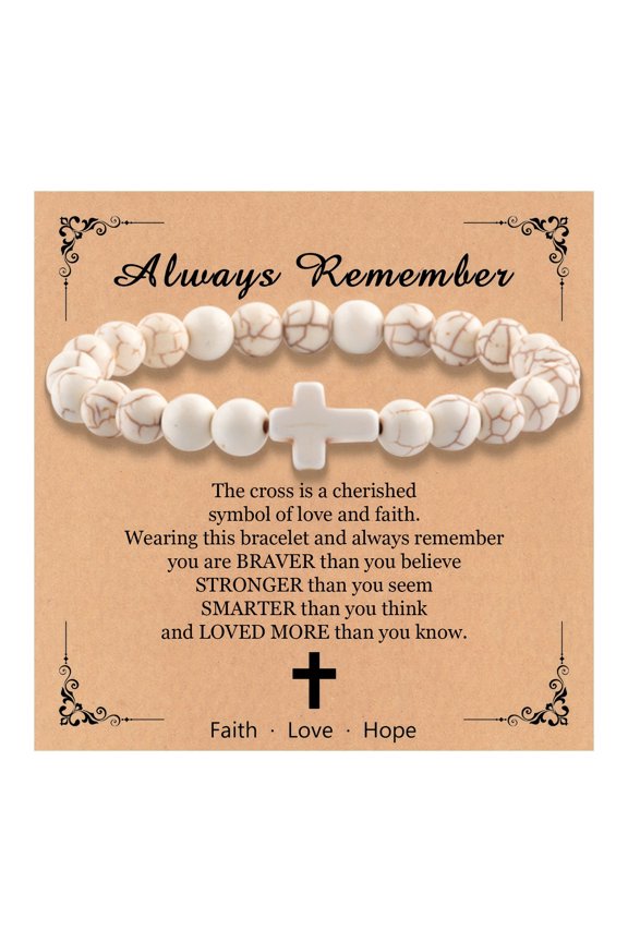 1 Handmade Religious Adjustable Cross Bracelet for Birthday Gifts, Back to School Season, and Easter.