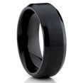thumbnail image 1 of 8mm Black Titanium Wedding Ring,Engagemnet Ring,Titanium Wedding Band,Anniversary Ring,Engagement Ring, 1 of 4