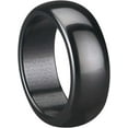 thumbnail image 1 of 8mm Black White Ceramic Ring Plain Wedding Band, 1 of 5