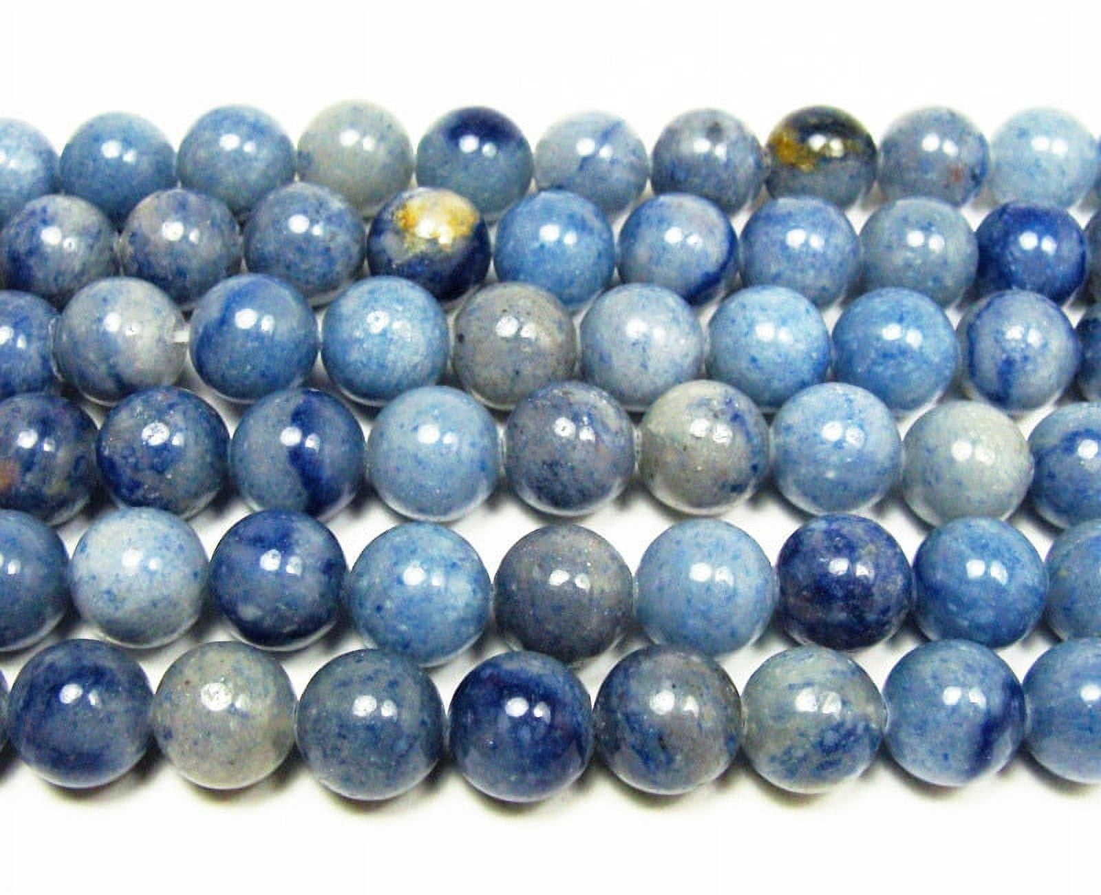 GIFTSJOY 8mm Blue Aventurine Round Beads Genuine Gemstone Natural Jewelry Making