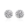 thumbnail image 1 of 8mm Brilliant Disco White CZ Ball .925 Silver Stud Earrings, 1 of 4