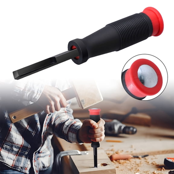 8mm CRV Steel 90 Degree Square Corner Chisel with Metal Strike Cover for Woodworking Hinge Slots & Frame Making 8mm 2.76 Inch Hinge Slots Door Hanging Frame Making