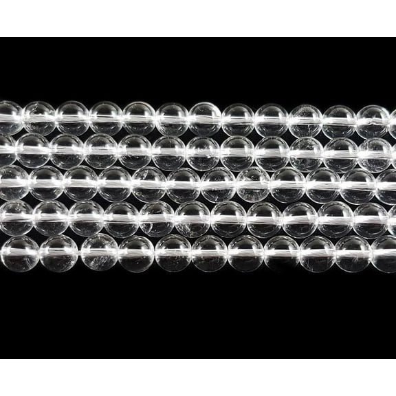 8mm Clear Crystal Quartz Round Beads Genuine Gemstone Natural Jewelry Making