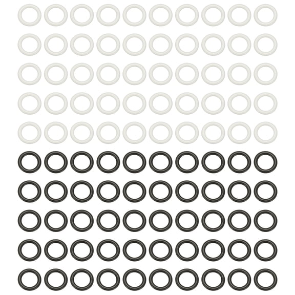 8mm Crochet Stitch Markers, 100Pcs Knitting Markers Needle Pin Circle Locking Stitch Marker for Sewing Crocheting DIY Craft, Black/White