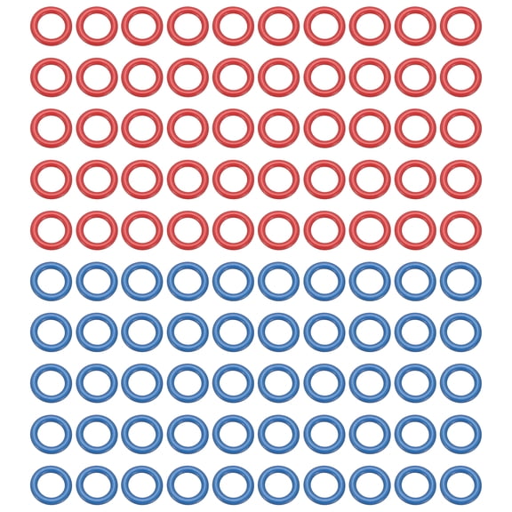 8mm Crochet Stitch Markers, 100Pcs Knitting Markers Needle Pin Circle Locking Stitch Marker for Sewing Crocheting DIY Craft, Red/Blue