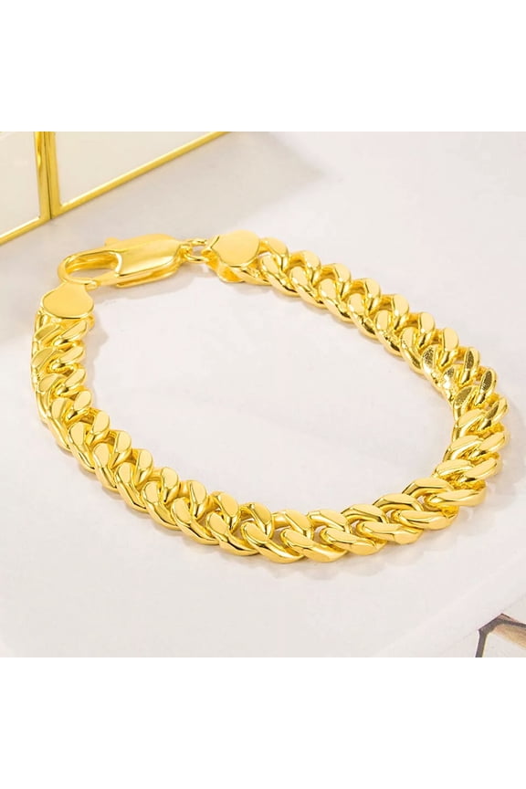 8mm Cuban Link Chain Bracelet 925 Sterling Silver Size 8" Men's Hip Hop Curb Chain