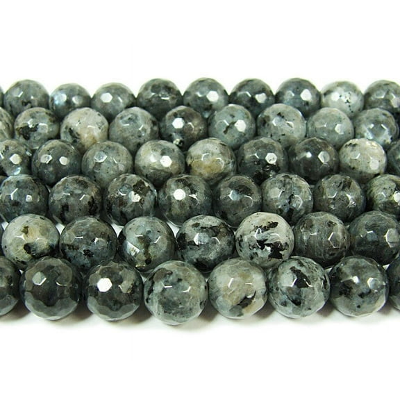 8mm Dark Labradorite Faceted Round Beads Genuine Gemstone Natural Jewelry Making