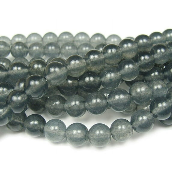 8mm Dark Slate Gray Jade Round Beads Genuine Gemstone Natural Jewelry Making