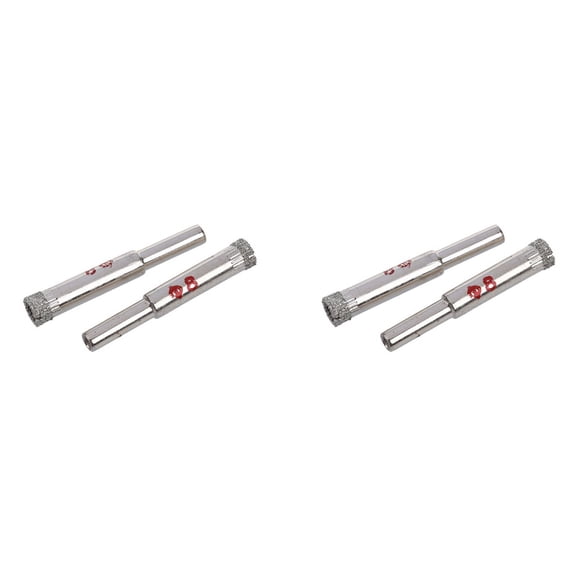 8mm Dia Diamond Tipped Drill Bit Tile Glass Hole Saws 4 Pcs