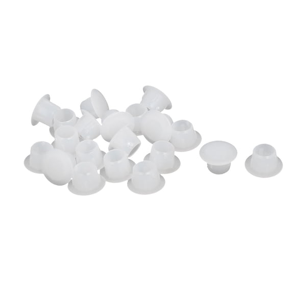 8mm Dia Plastic Dome Head Flush Mounted Tube Insert Hole Plugs Cap Cover 20Pcs