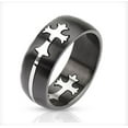 thumbnail image 1 of 8mm Dome Cut Out Celtic Cross Two Tone Band Ring Stainless Steel (SIZE: 9), 1 of 1