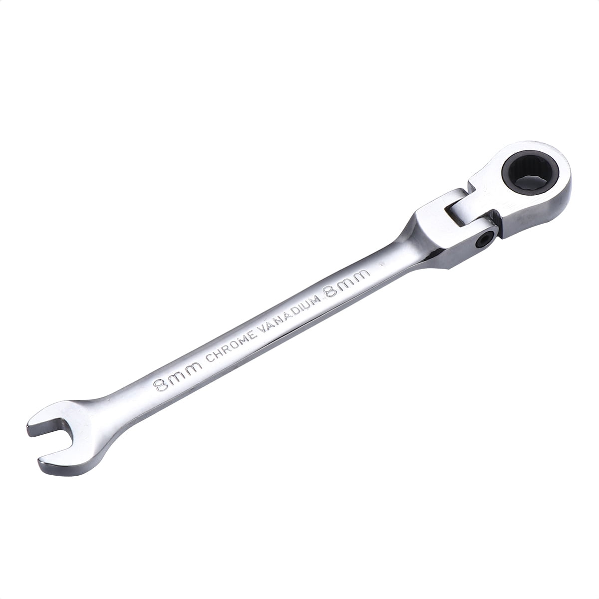 8mm Dual Heads Ratchet 180 Degree Flexible Pivoting Head Adjustable Combination Dicephalous