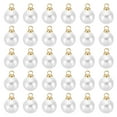 thumbnail image 1 of 8mm Faux Pearl Charm Pendants Drops, 100pcs Pearl Beads for Jewelry Making Bracelets Earrings Necklace, Golden White, 1 of 5