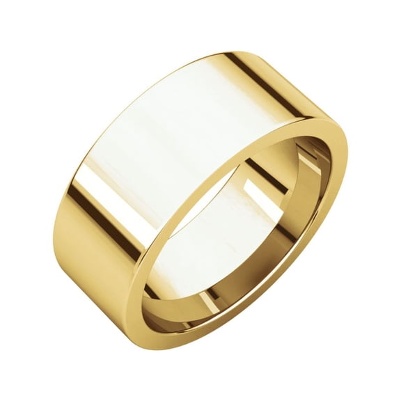 8mm Flat Comfort Fit Band in 14k Yellow Gold - Size 8