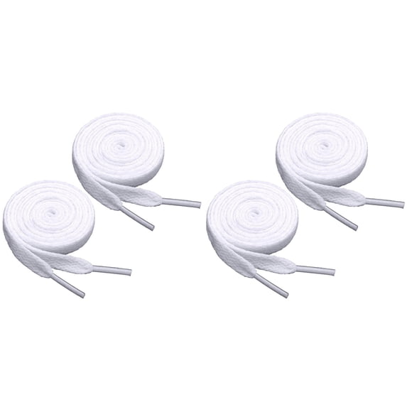 8mm Flat Laces White Boys And Girls Shoes Suitable For Sports And Leisure Mountaineering Basketball Shoes