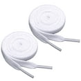 thumbnail image 1 of 8mm Flat White Shoelaces for Sports and Casual Shoes of Boys and Girls, 1 of 7
