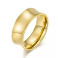 thumbnail image 1 of 8mm Gold/Silver/Black Unique Jewelry Men's Smooth Ring Stainless Steel Size 7-12, 1 of 9
