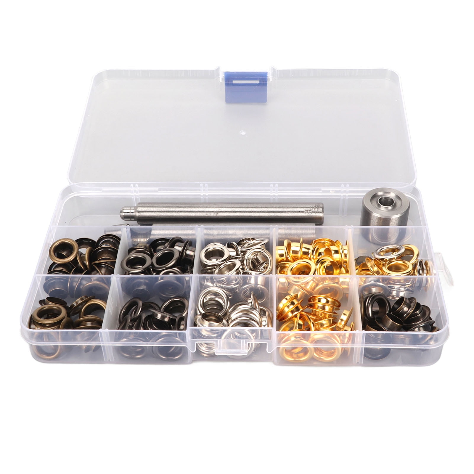 8mm Grommet Eyelet Kit 4 Colors 100 Sets Grommets Eyelets with 3 Pieces