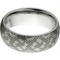 thumbnail image 1 of 8mm Half-Round Titanium Ring with a Laser Snake Skin Pattern, 1 of 3