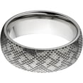 thumbnail image 1 of 8mm Half-Round Titanium Ring with a Laser Snake Skin Pattern, 1 of 3