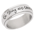 thumbnail image 1 of 8mm High Polished Stainless Steel Women's Men's Be Strong and Courageous Joshua 1:9" Bible Verse Christian Inspirational Rings & Gifts, 1 of 5