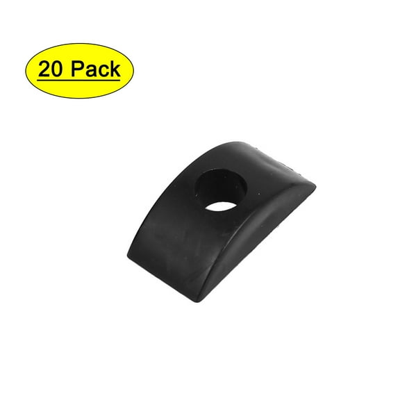 8mm Hole Dia Furniture Connector Half Moon Nuts Spacer Washer Black 20PCS