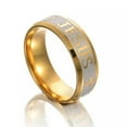 thumbnail image 1 of 8mm Jesus Cross Prayer Ring Titanium Stainless Steel Men Women's Band Size 6-12, 1 of 9