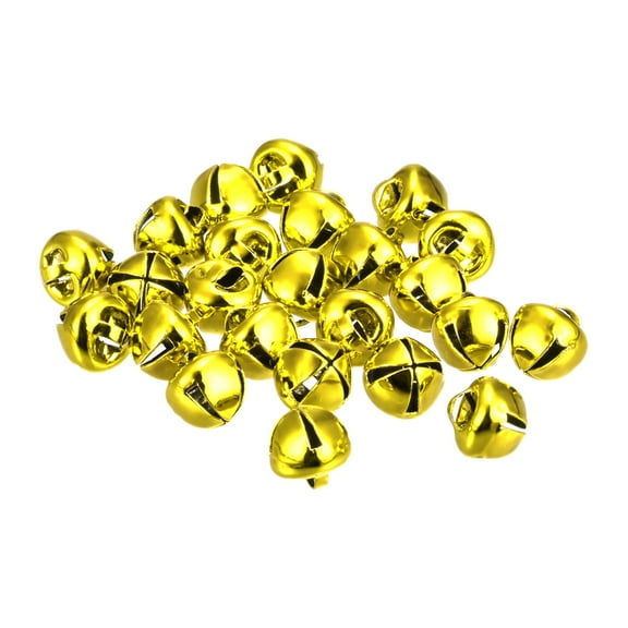 8mm Jingle Bells Craft Bells Carbon Steel Electroplating Gold Tone 24 Pack